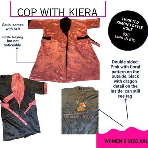 Thrifted Kimono Style Robe